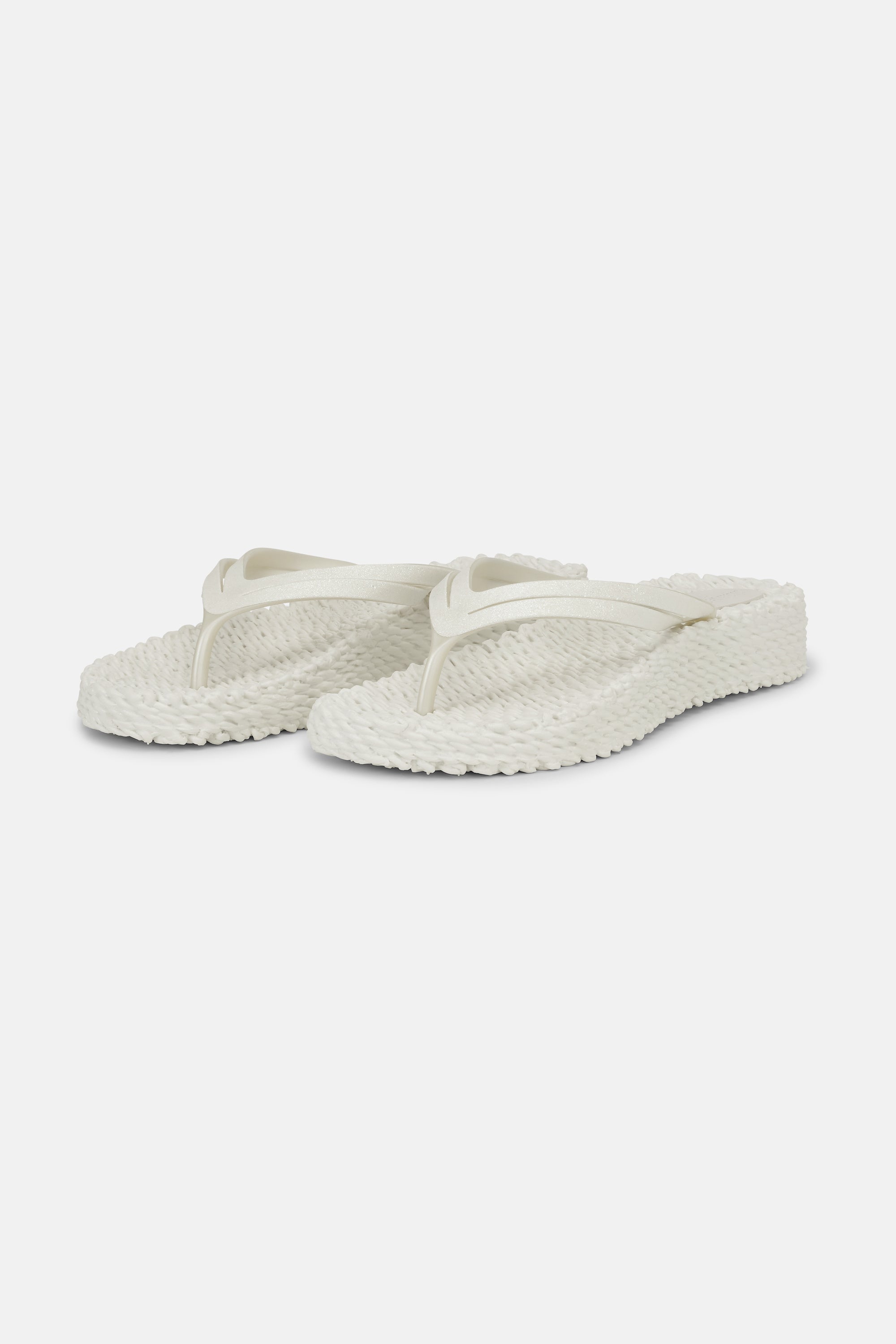 Plateau Flip-Flops Glitter - Creme